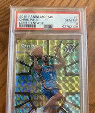CHRIS PAUL - PSA 10 - 2019 Mosaic #7 - Center Stage - Pop 10 !!!