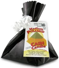 Medium Pyramid Cash Candle - Money Candle with REAL money inside! From $1 to $50