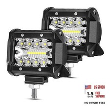 LED Light Pods - 4 Inch 120W LED Light Bar - 2PCS - White