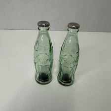 Coca-Cola Glass Bottle Salt and Pepper Shakers 4.5” Vintage Style Collectible