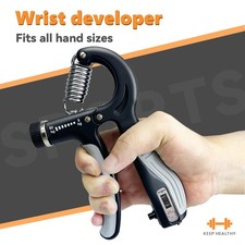 Grip Strength Trainer Adjustable Hand Grip Strengthener 11-132 Lbs 5-60Kg Gym