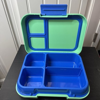 Bentgo Kids Pop Bento Lunch Box Spring Green & Blue￼ 3-4 Compartment Leak-Proof
