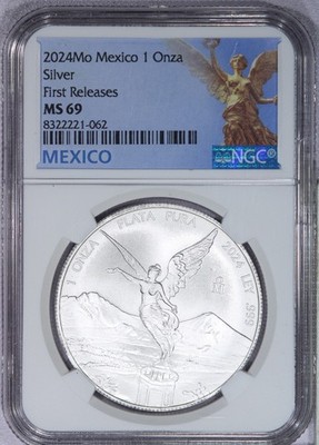 2024 MO Mexico Libertad 1 Onza Silver NGC MS69 - First Releases | eBay