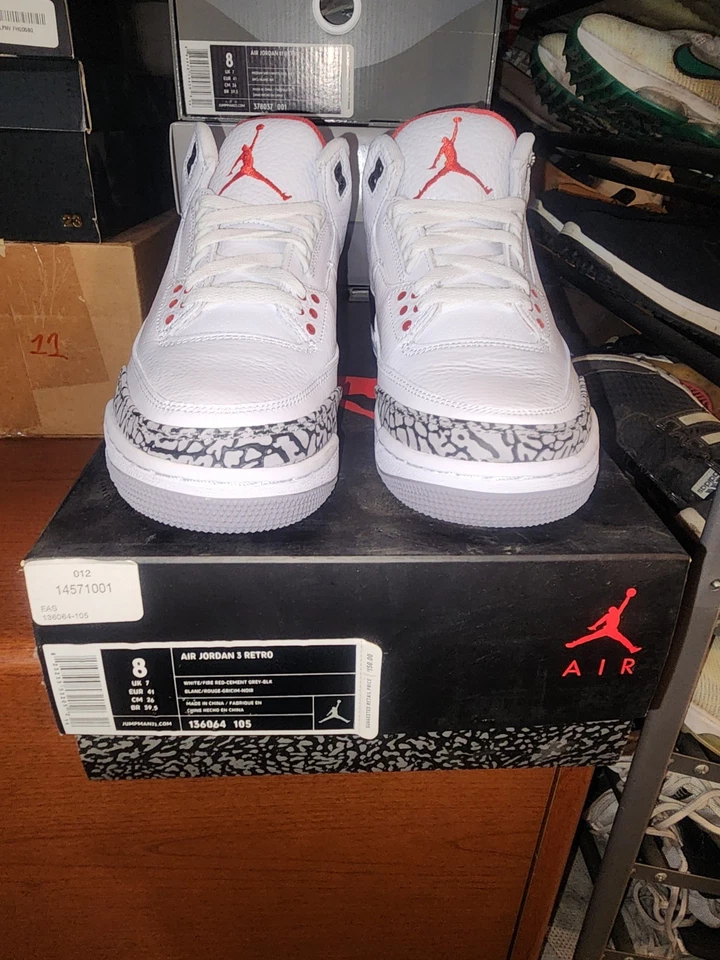 Size 8 - Jordan 3 Retro White Cement 2011 - image 1 of 4