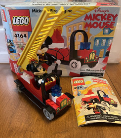 Lego 4164 Disney's Mickey Mouse Mickey's Fire Engine Complete  VTG