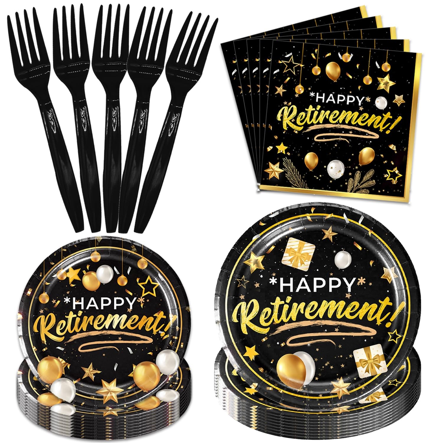 96Pack Paper Plates and Napkins Sets, Party Decorations Plates Supplies Table...