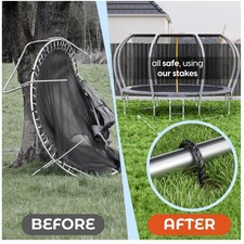 Sturdy Ground Anchors Screw In, Trampoline Stakes 4 Pack
