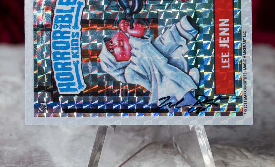 Mark Pingitore Signed GPK Like Topps Garbage Pail Kids Horrorible Kids Lee JENN - Image 4 of 4