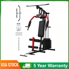 Multifunctional Home Gym Equipment Body Workout Station with 100LBS Weight Stack