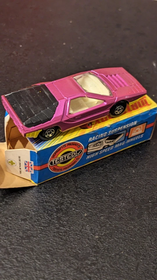 Miniature Matchbox Superfast N°75  - Violet - ALFA CARABO - Vintage 70 - Photo 4/4