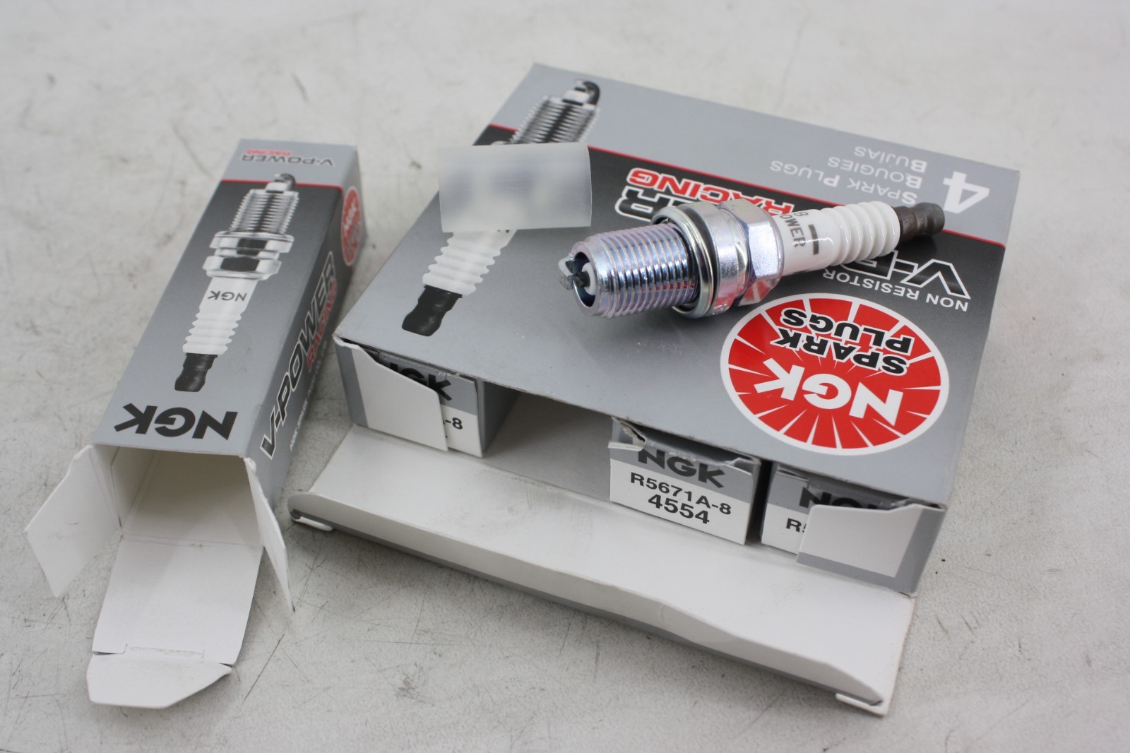 4-PACK NGK R5671A-8 RACING SPARK PLUGS # 4554