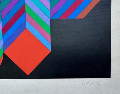 VICTOR VASARELY 1978 Hand Signed Serigraph Art 25