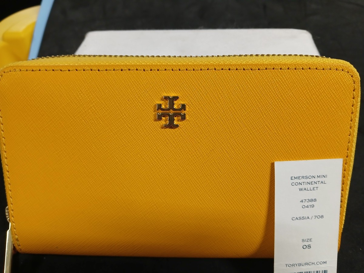 New With Tags Tory Burch Emerson Wallet Canary Yellow | eBay