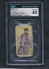 1909-11 T206 NAP LAJOIE THROWING - SWET CAPORAL 150/30 - AUTHENTIC CGC