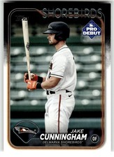 2024 Topps Pro Debut Baseball Card PD-14 Delmarva Shorebirds Jake Cunningham