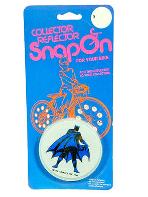 Snap On Reflector Batman Bike Superfriends DC New Sealed 1978 Vintage