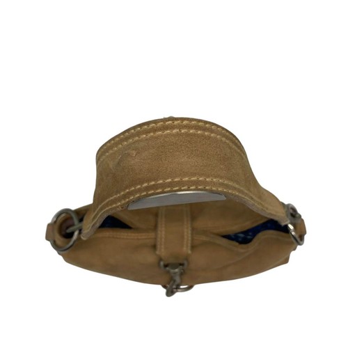 Borsa a tracolla vintage Miu Miu a mano pelle beige tortora Y2K Hobo archivio logo Soho - Foto 3 di 24