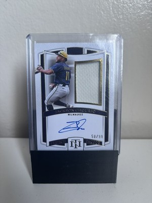2025 National Treasures Jackson Chourio Clutch Factor Jersey Auto Autograph #/99