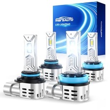 M4 HB3 H11/H8/H9/H16 Bulbs Combo Fog Lights, 120,000LM 1200 Brighter 9005 H11