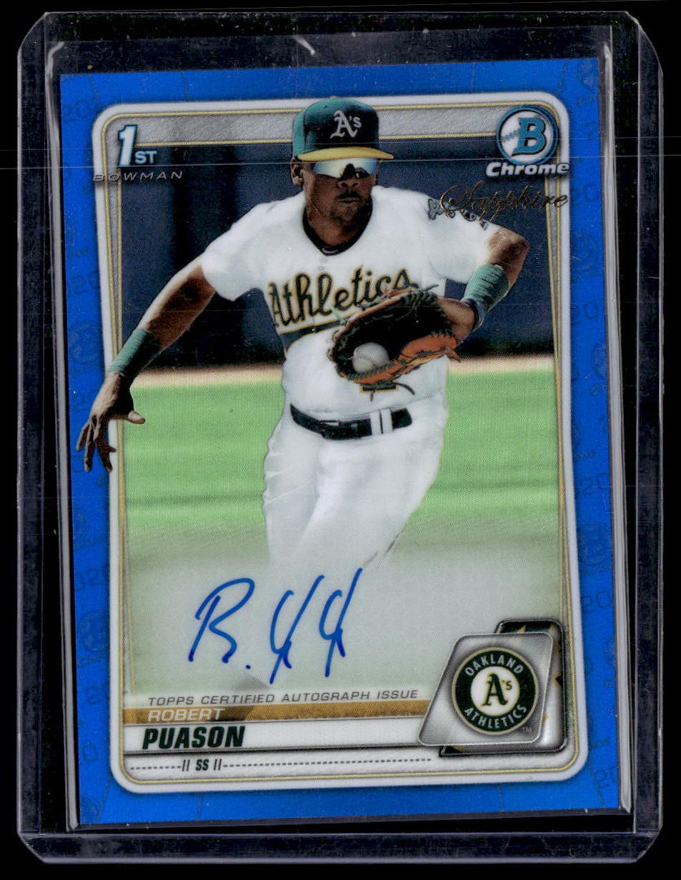 2020 Bowman Robert Puason Chrome Prospect Autographs Blue Refractor /150