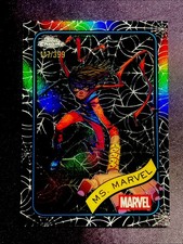 2025 Topps Chrome Marvel #130 MS. MARVEL SPIDER WEB REFRACTOR #d 117/399