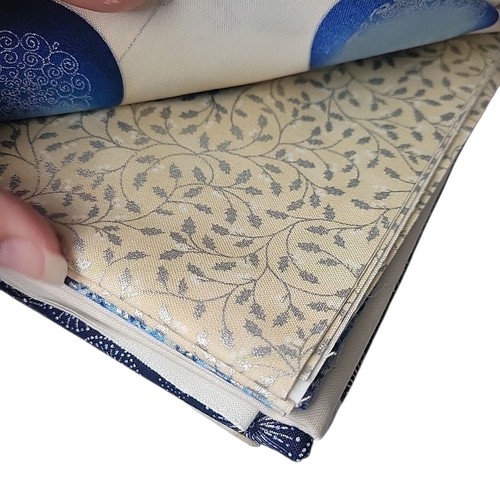 Robert Kaufman TINSEL AND THYME In Indigo Quilt Kit With Backing 52-1/2"X64-1/2" - Picture 6 of 11