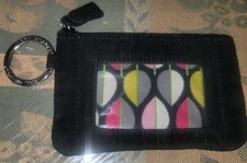 Vera Bradley Zip ID Case Keychain ID Window Cards Money - read description