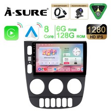 6+128GB Android 15 AutoRadio Navi DAB+Kam f&uuml;r Mercedes-Benz M-Klasse W163 ML270