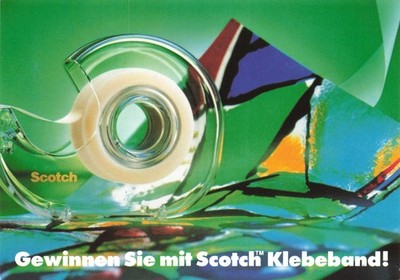Postcard Scotch Magic Tape Advertisement German Contest 3M adhesive technology