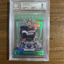 2019 Panini Prizm Draft Picks Crusade Bobby Witt Jr. #25 Green Prizm (RC) BGS 9