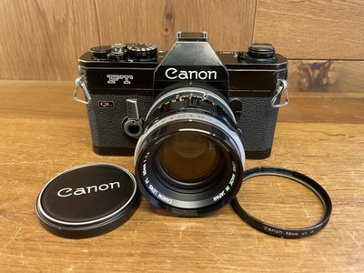 *Rare Black : Near Mint* Canon FT QL Film Camera FL 50mm F/1.4 Lens From Japan