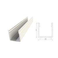 LED OberfläChenprofil Weiß Lackiert 16X16Mm AL12-GLS3-LW-3000