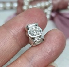 Genuine Pandora Silver Clear CZ Oval Lights Charm 💕 925 ALE  R21