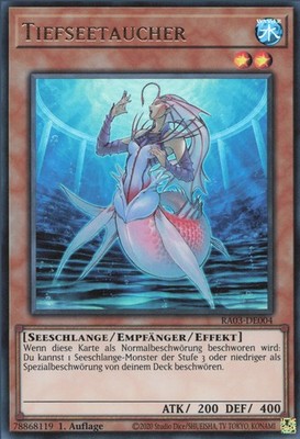 YuGiOh Tiefseetaucher (V.2) RA03-DE004 Ultra Rare Deutsch Neu 1st