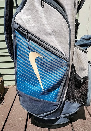 Nike 14 Way Divider Black Golf Cart Bag Blue And Gray Lots of Pockets - Picture 5 of 15