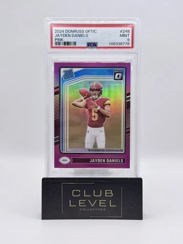 2024 Donruss Optic Jayden Daniels Rated Rookie Pink  #248 - PSA 9