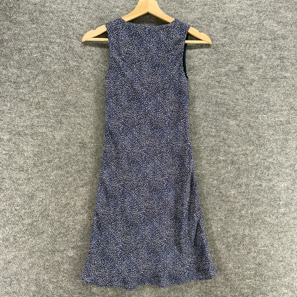 Платье Talbots для девочек 10 синее с анималистическим принтом сменное миди с v-образным вырезом повседневное без рукавов - Изображение 2 из 4