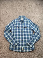 Abercrombie Fitch Shirt Mens Small Blue Plaid Long Sleeve Button Up Muscle Fit