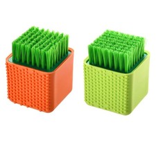 2 Pack Silicone Laundry Brush Scrub Multi-use Household Cloth Washing Brush D...