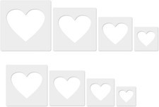 Stencils, Hearts Template Stencil, Stencil, 8 PCS Different Size Heart Lar Heart