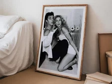 Carrie and Mr Big Poster, SATC Prints, Black and White Print Poster, SATC Poster