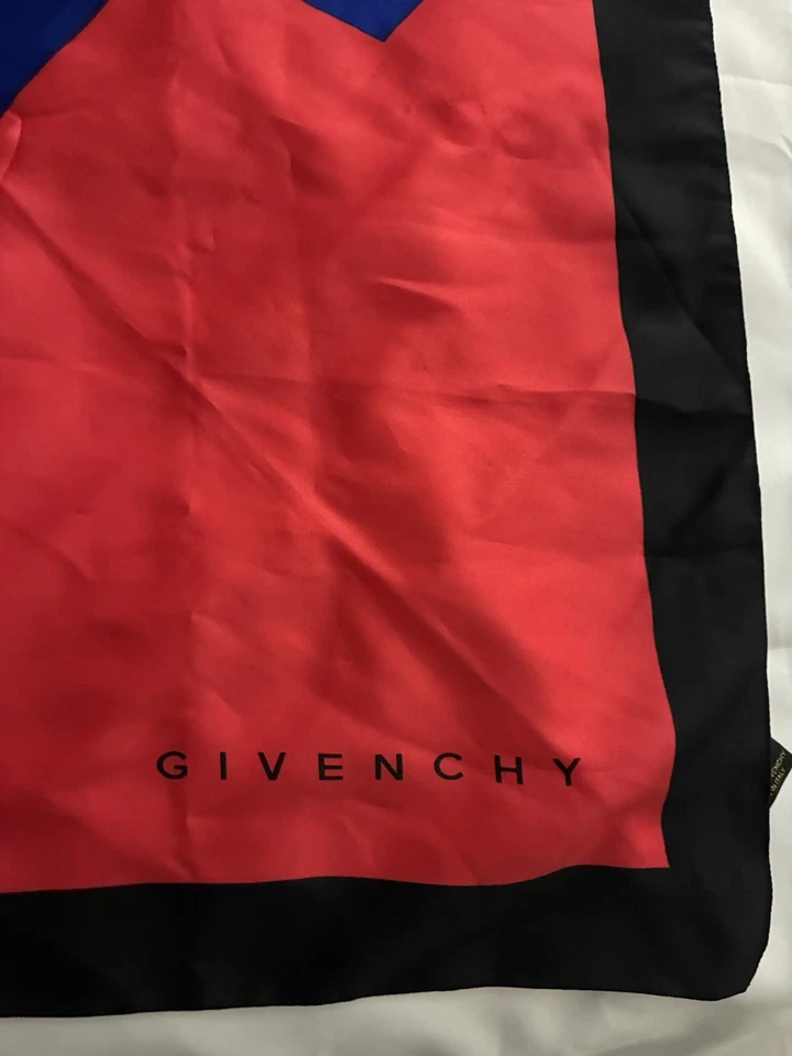 Bufanda de regalo perfume vintage GIVENCHY años 80 alta costura bloque de color 34” X 34” Italia Foto 2 de 4