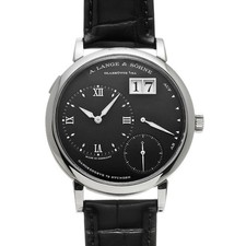 A. Lange & Sohne Grand Lange 1 117.028 Men Black White Gold Cal.L095.1 #W076 2