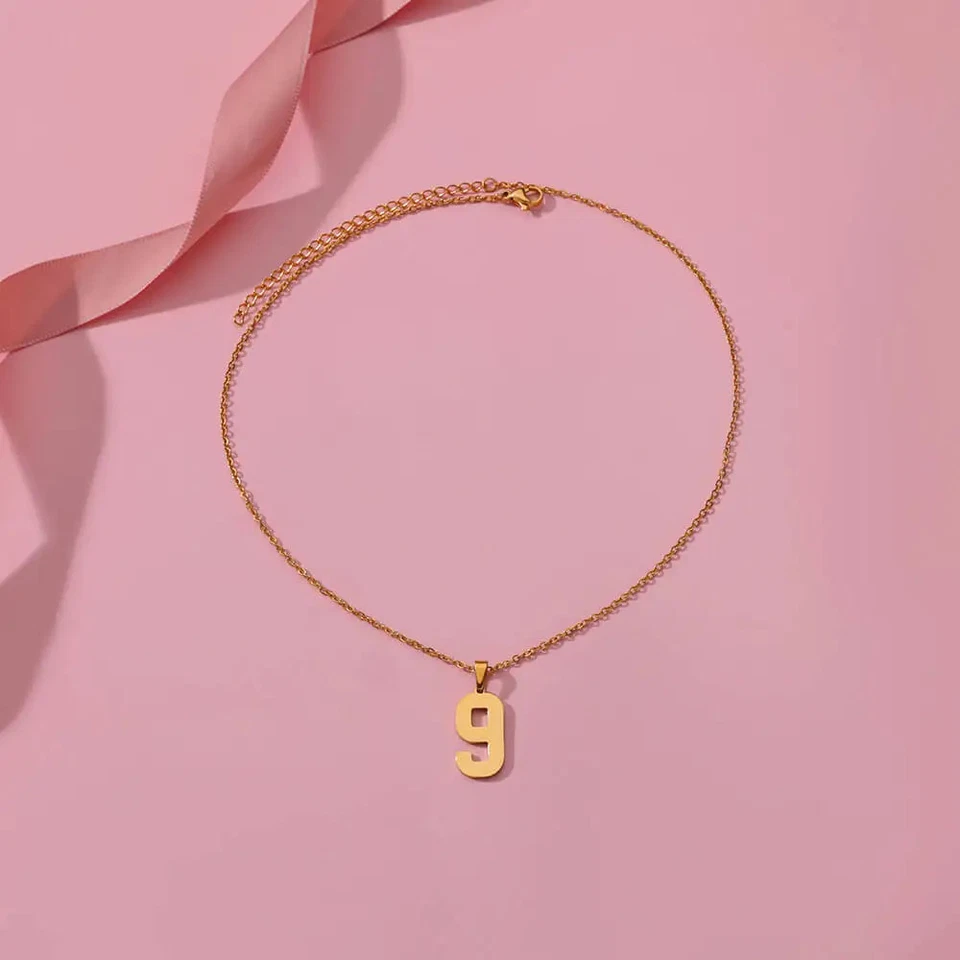 Digitale Damen Halskette Anhänger Geometrisch Edelstahl Schmuck feminin modisch - Bild 4 von 4