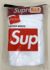 Supreme x Hanes Boxer Briefs 4 pack White M Medium