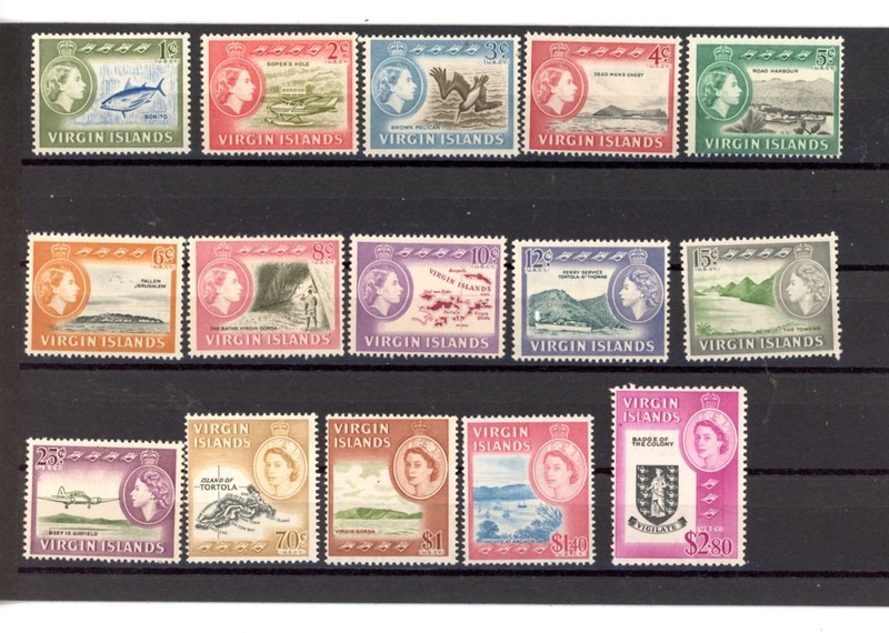BRITISH VIRGIN ISLANDS--Complete Set Scott #144-#158