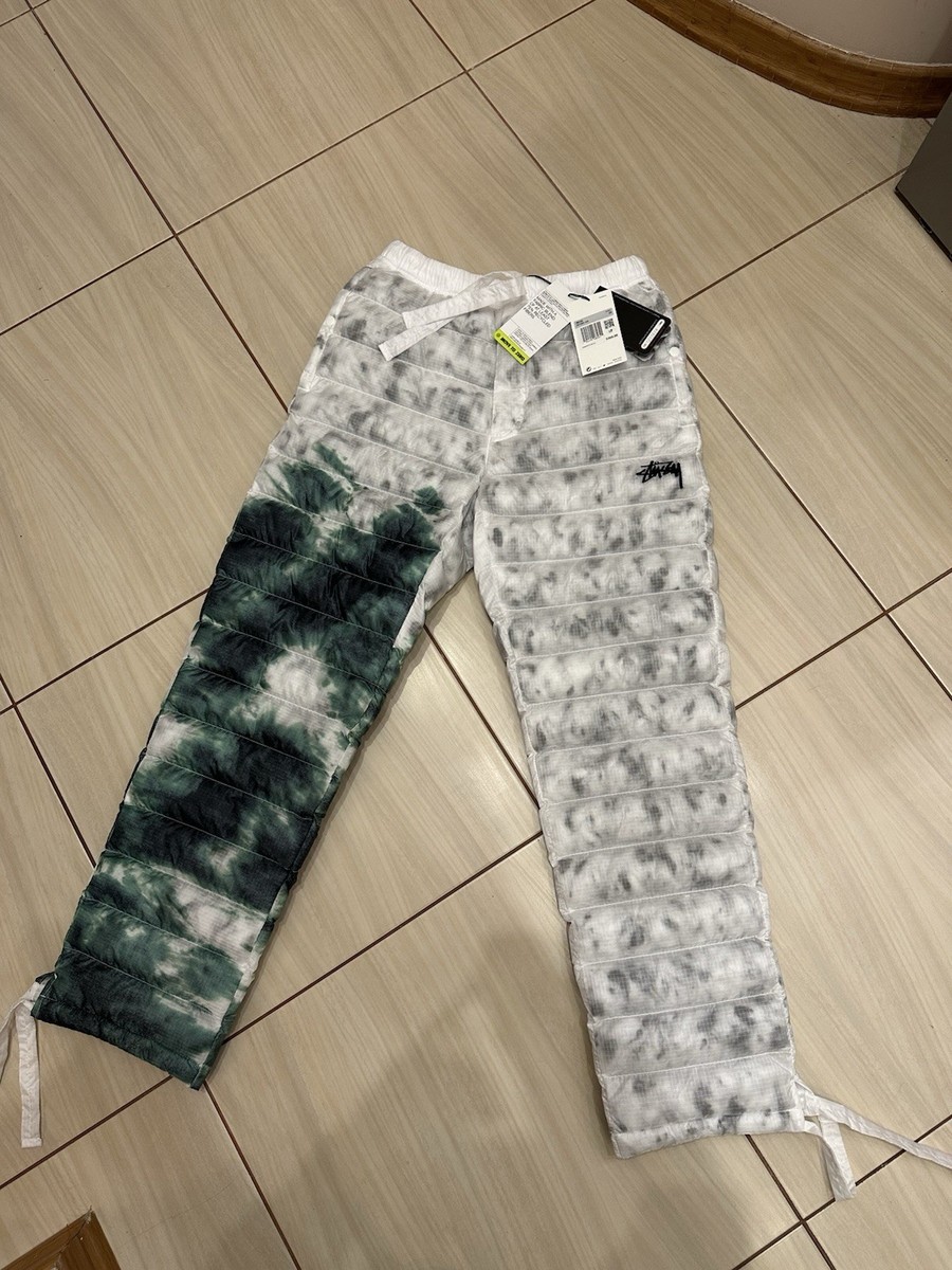 Nike x Stussy Insulated White Puffer Pants Size XS DC1092-100 Men