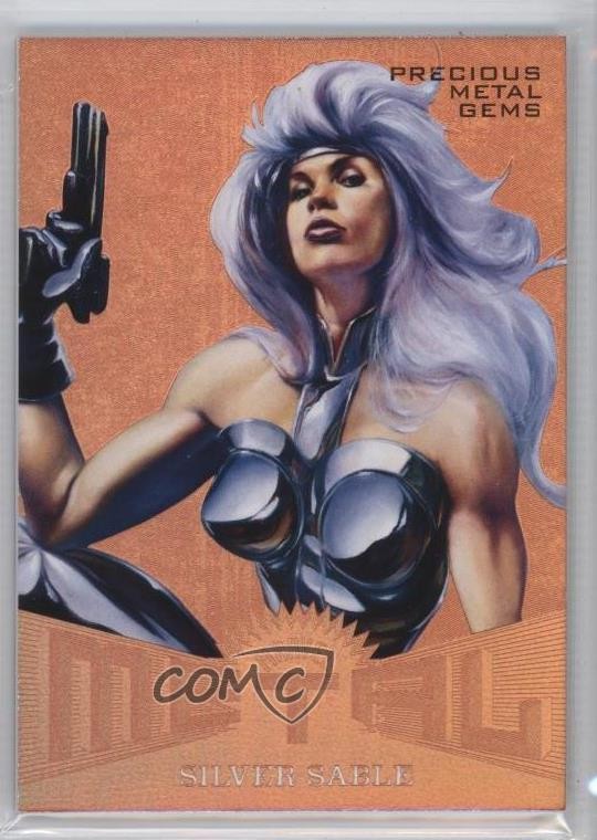 2017 Fleer Ultra Marvel Spider-Man Metal PMG Bronze /199 Silver Sable #MM34 2d8