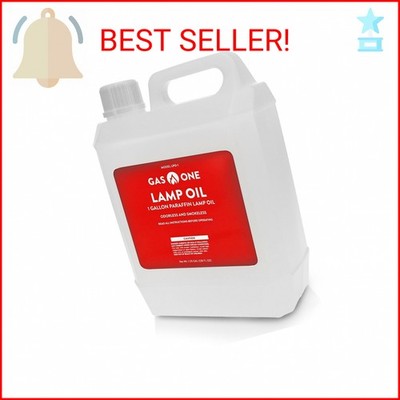 GasOne Liquid Paraffin Lamp Oil   1 Gallon (128oz) Clear   Odorless, Smokeless I