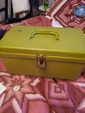 Vintage Wil-Hold Wilson Avocado Green Sewing Box Case Retro